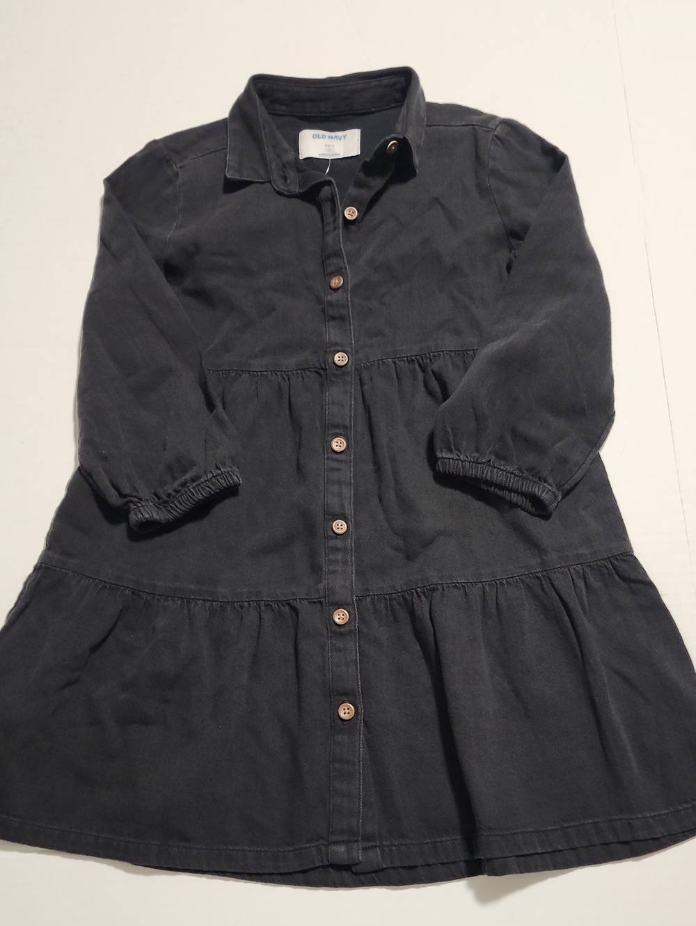 Old Navy Button-Front Tiered Dress, Girl S (6-7)